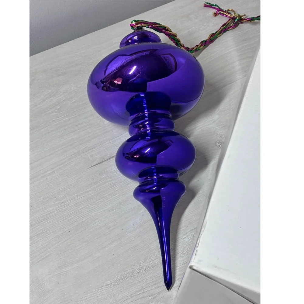 Department 56 Purple Mercury Glass Jumbo Finial Christmas Ornament 17.5